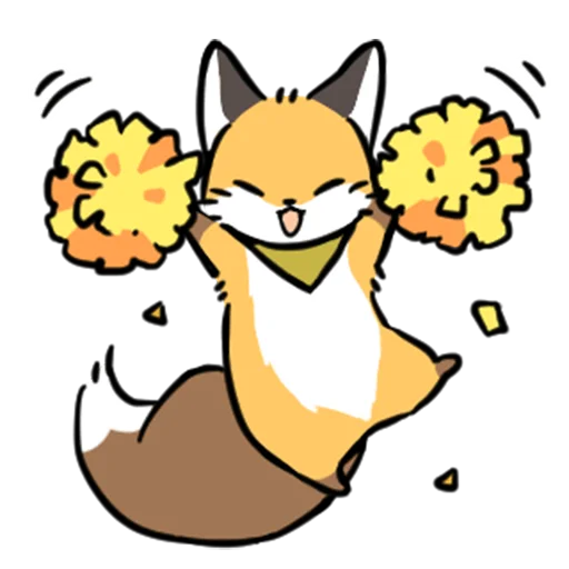 short-legged fox v.2 //  sticker 🎉