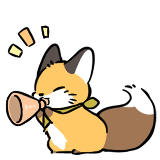 Telegram Sticker «short-legged fox v.2 //» 📣