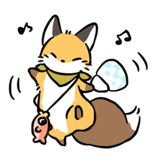 Эмодзи short-legged fox v.2 // 🚶