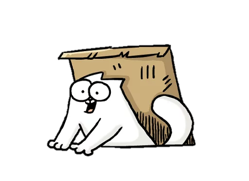 Стикер Telegram «simon's cat» 😦