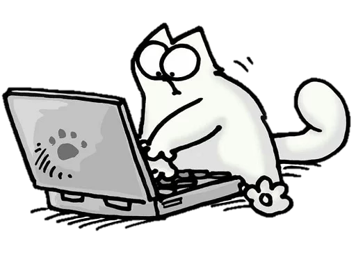 Стикер Telegram «simon's cat» 😌