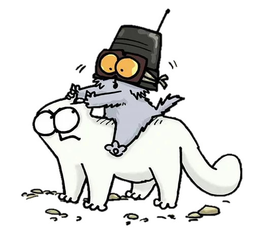 Telegram stiker «simon's cat» 😐