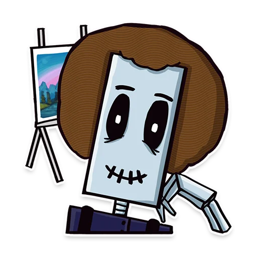 Telegram Sticker «Скелет Дорт» 😏