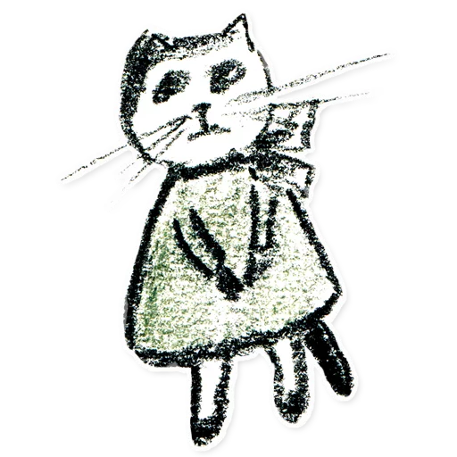 Эмодзи Sketch cats 😔