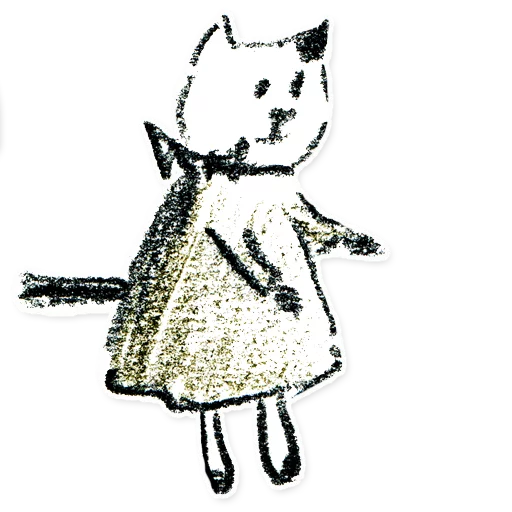 Эмодзи Sketch cats 😞