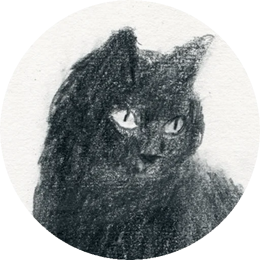Эмодзи Sketch cats 🖤