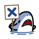 small shark sticker ❌