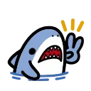 small shark emoji ✌️