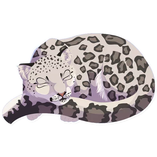 Telegram Sticker «Снежный Леопард» ?