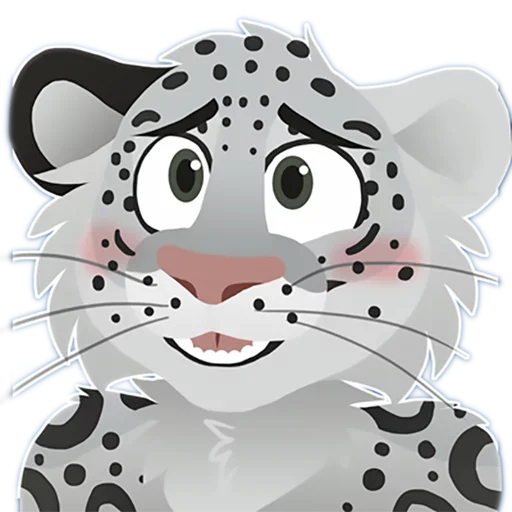 Telegram Sticker «Снежный Леопард» 😟