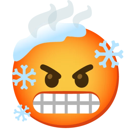 Telegram stiker «Снежный ком» 😡