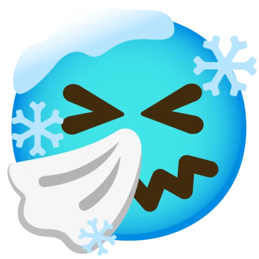 Стікер Telegram «Снежный ком» 🤧