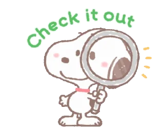 Snoopy animated stickers emoji 🔍