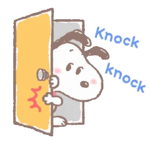 Эмодзи Snoopy animated stickers 🚪
