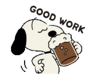 Snoopy animated stickers sticker 🍺