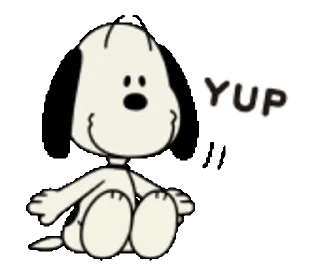 Стікер Snoopy animated stickers 😌