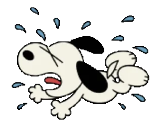 Snoopy animated stickers stiker 😭