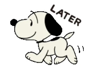 Snoopy animated stickers stiker 👋