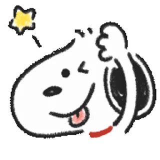 Snoopy Drawn☆ stiker ⭐
