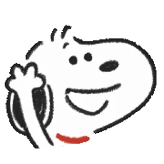 Snoopy Drawn☆ stiker 👋