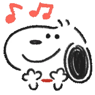 Snoopy Drawn☆ stiker 🎵