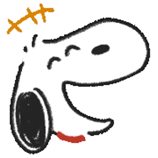 Snoopy Drawn☆ stiker 😊