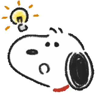 Эмодзи Snoopy Drawn☆ 💡