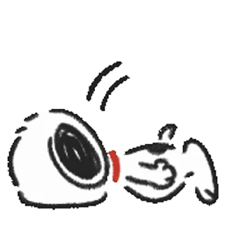 Snoopy Drawn☆ stiker 😞