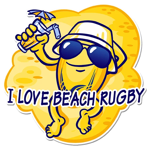 Telegram stickers Snow and Beach Rugby