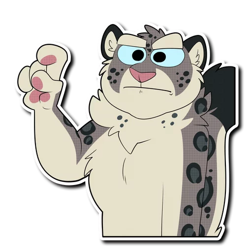 Snow Leopard (round 2!) sticker 😐