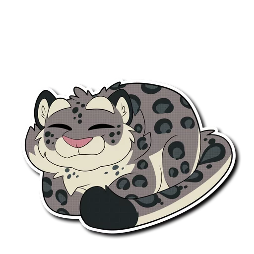 Snow Leopard (round 2!) sticker 🍞