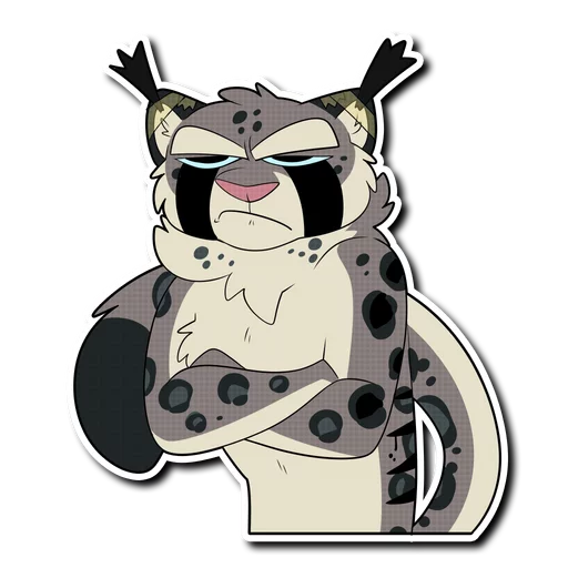 Snow Leopard (round 2!) sticker 😡