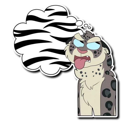 Telegram Sticker «Snow Leopard (round 2!)» 🐯