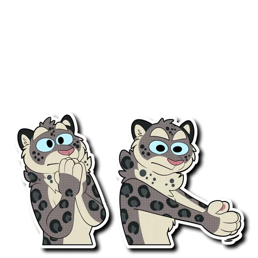 Telegram Sticker «Snow Leopard (round 2!)» 🙏