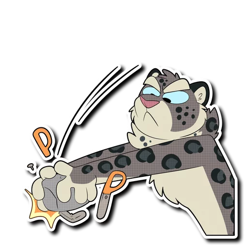 Telegram Sticker «Snow Leopard (round 2!)» 🚫