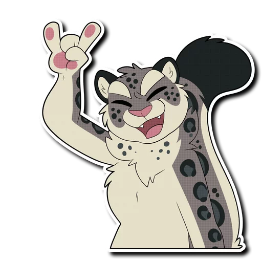 Snow Leopard (round 2!) stiker 😈