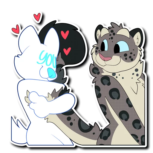 Telegram Sticker «Snow Leopard (round 2!)» 🤗