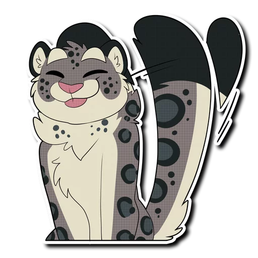 Snow Leopard (round 2!) sticker 😊