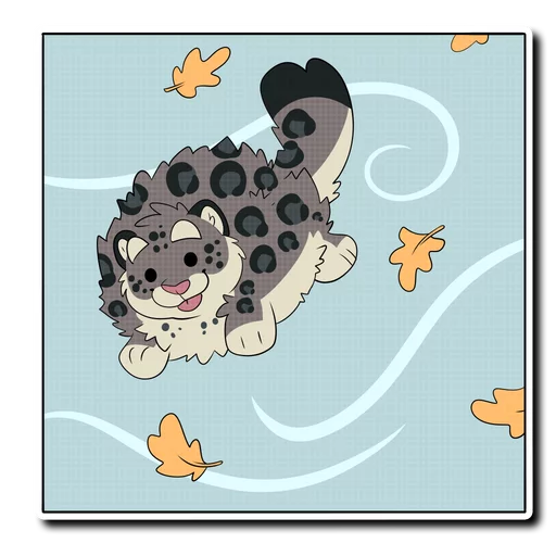 Telegram Sticker «Snow Leopard (round 2!)» 🏞