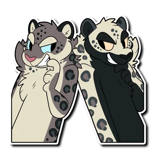 Telegram Sticker «Snow Leopard (round 2!)» 🙃