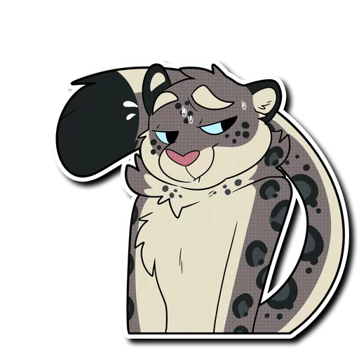 Snow Leopard (round 2!) stiker 😘