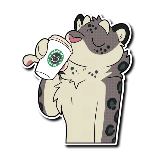 Snow Leopard (round 2!) emoji ☕️