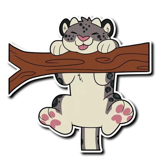Telegram Sticker «Snow Leopard (round 2!)» 😊