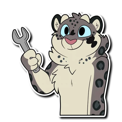 Snow Leopard (round 2!) sticker 🔧