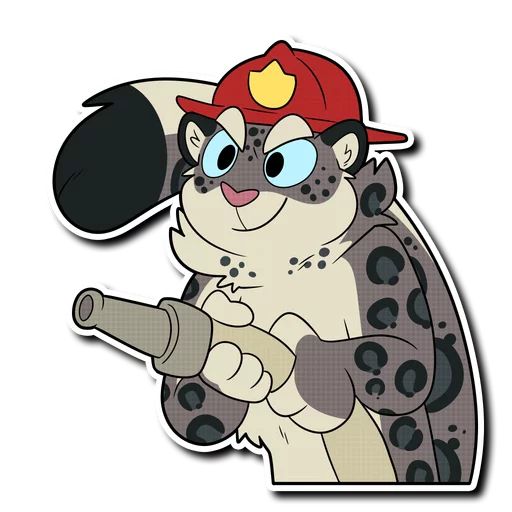Telegram Sticker «Snow Leopard (round 2!)» 💧
