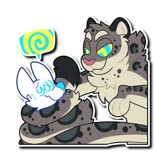 Snow Leopard (round 2!) sticker 🤤