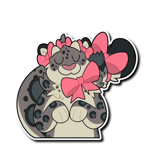 Snow Leopard (round 2!) stiker 😊