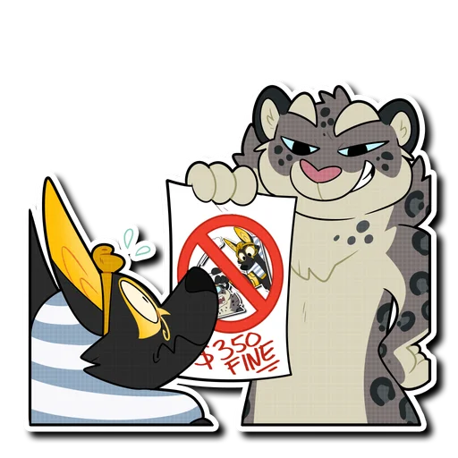 Snow Leopard (round 2!) sticker 🚫