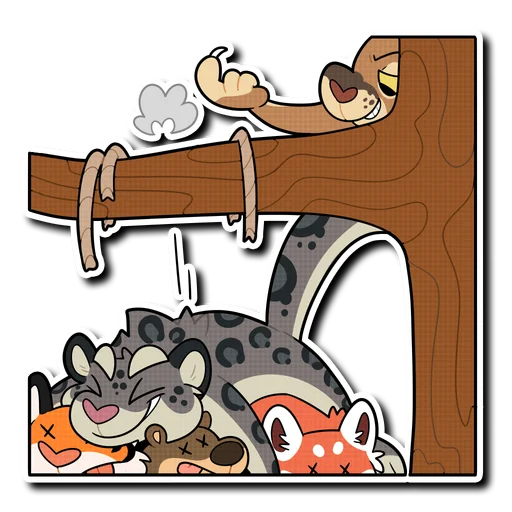 Telegram Sticker «Snow Leopard (round 2!)» ⛓