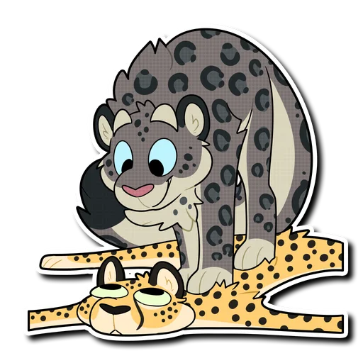 Telegram Sticker «Snow Leopard (round 2!)» 😃